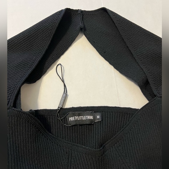 Pretty Little Thing Med. Rib fitted crop top sweater. - Picture 4 of 5